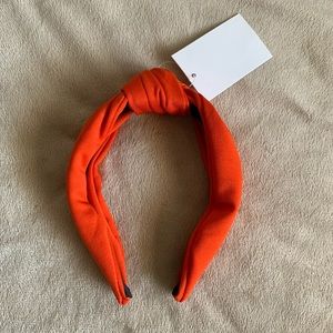 F21 Orange Knotted Headband Twist-front - NWT